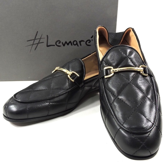 LEMARE 🇮🇹 WOMEN'S BLACK SOFT LEATHER COMFORT LOAFERS - Picture 8 of 8